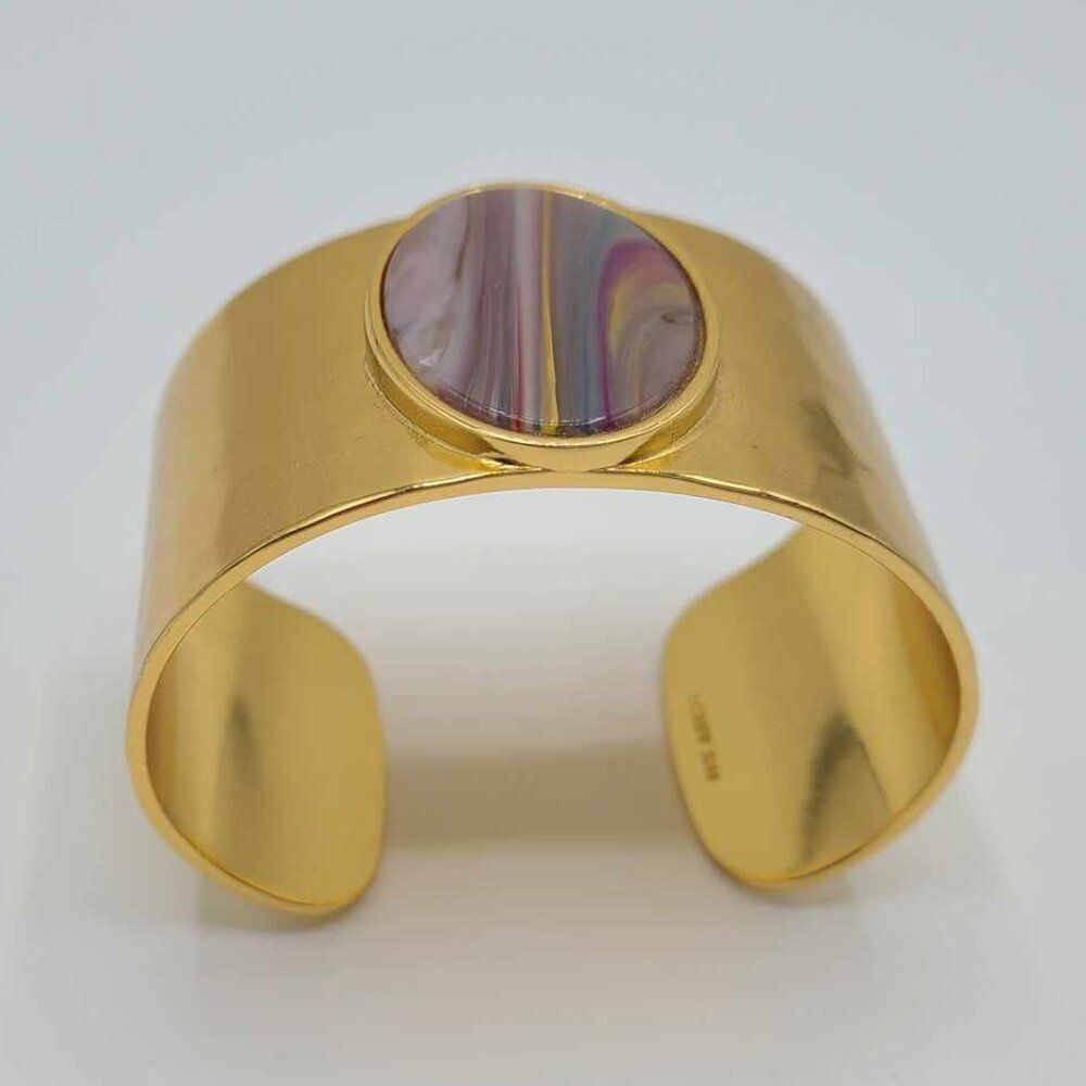 J Crew Oval Acetate Cuff Bracelet Small - Picture 2 of 7